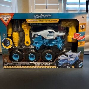 Monster Jam Megalodon Mechanix Truck - Blue and Yellow